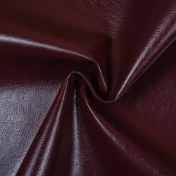 Ткань Дерматин (Кожзам) для мебели (Ширина 138см), цвет Бордовый (на отрез) в Барнауле