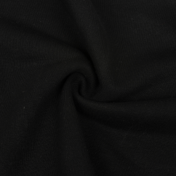 Ткань Футер 3-х нитка, Петля, цвет Черный (на отрез)  в Барнауле