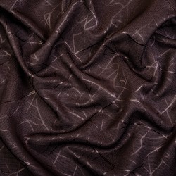 Ткань Блэкаут для штор &quot;Ледовое тиснение цвет Темно-Коричневый&quot; (на отрез)  в Барнауле