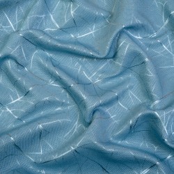Ткань Блэкаут для штор светозатемняющая 75% &quot;Ледовое тиснение, Голубой&quot; (на отрез)  в Барнауле