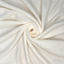 Ткань Флис Односторонний 130 гр/м2 (Ширина 150см), цвет Кремовый (на отрез) в Барнауле