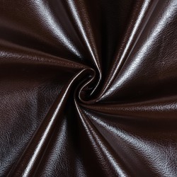 Ткань Дерматин (Кожзам) для мебели (Ширина 138см), цвет Темно-Коричневый (на отрез) в Барнауле