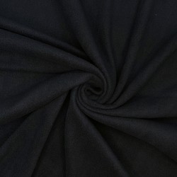 Ткань Флис Односторонний 130 гр/м2 (Ширина 150см), цвет Черный (на отрез) в Барнауле