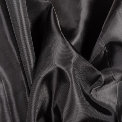 Ткань подкладочная Таффета 190Т (Ширина 150см), цвет Черный (на отрез) в Барнауле