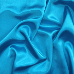 Ткань Атлас-сатин ЛЮКС, цвет Голубой (на отрез)  в Барнауле