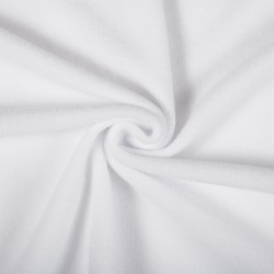 Ткань Флис Односторонний 180 гр/м2 (Ширина 150см), цвет Белый (на отрез) в Барнауле